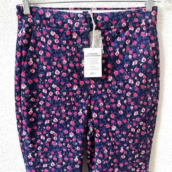 NEW J.Crew Kickout Floral Stretch Corduroy Pants Size 8 - Picture 4 of 8